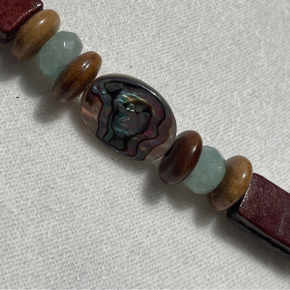 Statement Necklace Abalone Shell Beach Boho Pendant - Picture 6 of 14